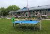 Ann Possis and Matthew Brown enjoy a game of table tennis in Grand Marais. Photo by Joe Friedrichs